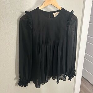 Sezane crew neck silk top - Sz 34